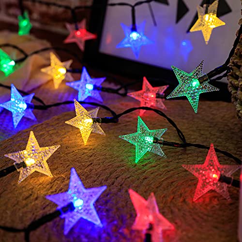 BrightDaily Luces LED de hadas con pilas, 7 metros, 50 LED, luces de cadena para interiores y exteriores, ideales para Navidad, Halloween, boda, decoración de la habitación, fiesta, jardín colorido Cover
