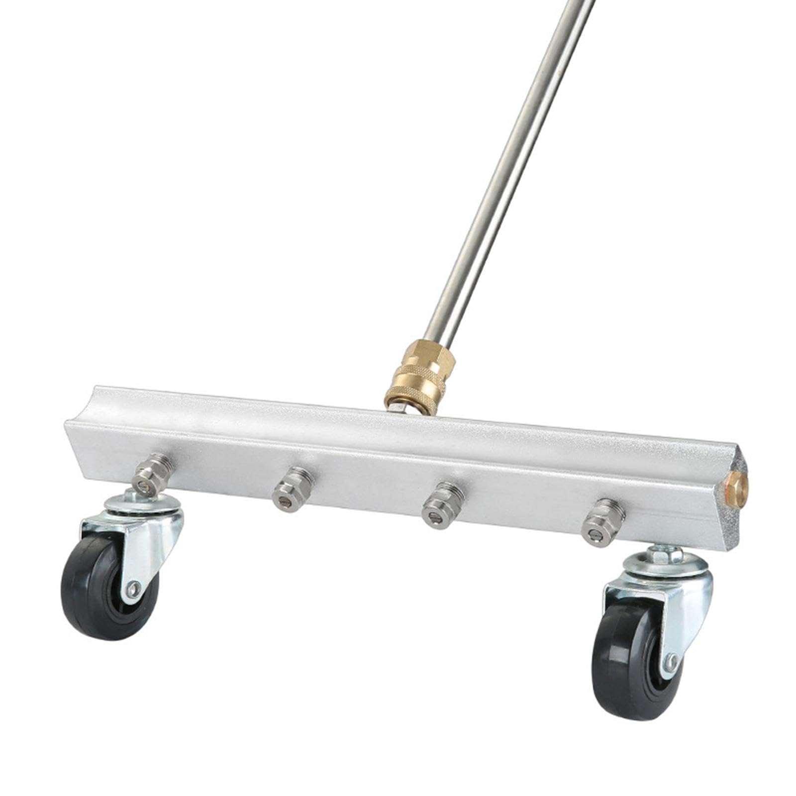 Milageto 1 Pieza Limpiador de Chasis para Automóviles con Barra de Extensión Doble Rociador Inferior Cepillo Universal Y Conexión Rápida Fabricado en Acero Ino, 2 Barras Rectas