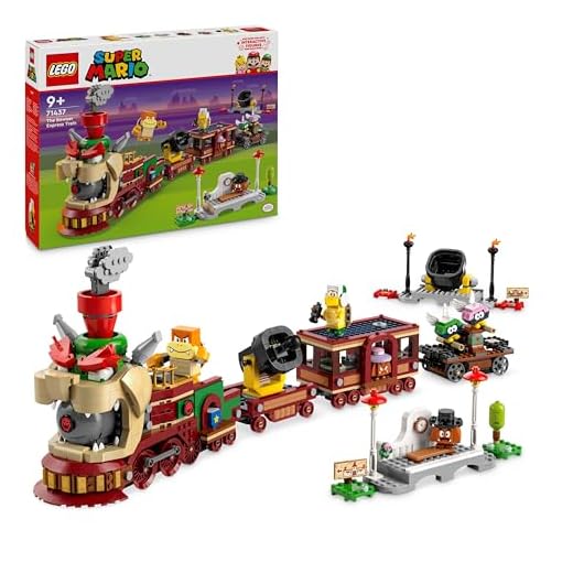 LEGO Super Mario The Bowser Express Train Toy, Adventure Playset for 9 Plus Year Old Boys & Girls, with 6 Character Figures Incl. a Hammer Bro and 2 Goombas, Creative Gift for Kids Gamers 71437