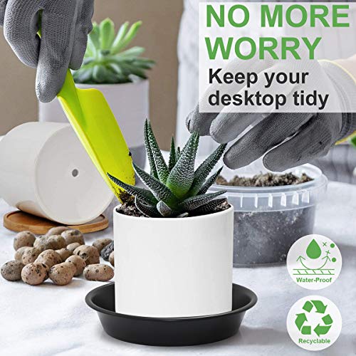 GAKUMXL Plant Saucer 15 20 27 30 cm 3 Pack plant tray Heavy Duty Sturdy Durable Thicker Plastic Plant Drip Trays for Indoor Outdoor Garden (30 cm - Image 4