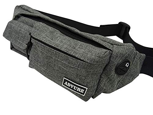 Fanny Pack – Durable Travel Bag – Unisex Waist Pack – Lightweight and Compact Running Pack – Waterproof Outer Layer and Zippers – Adjustable Length – 4 Compartments – Wide Application