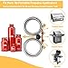 Propane Y Splitter Hose 2 Way Stainless Steel Braided Y Splitter CGA Propane Tank Converter Adapter Hose 5 FT Propane Hose Adapter 1lb to 20lb for QCC1/Type1 20lbs Tank, Camping Stove,Gas Grill,Heater
