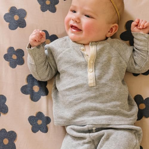 Image of Premium Fitted Knit Crib Sheet /Toddler Sheet Gemma in Tan by Copper Pearl