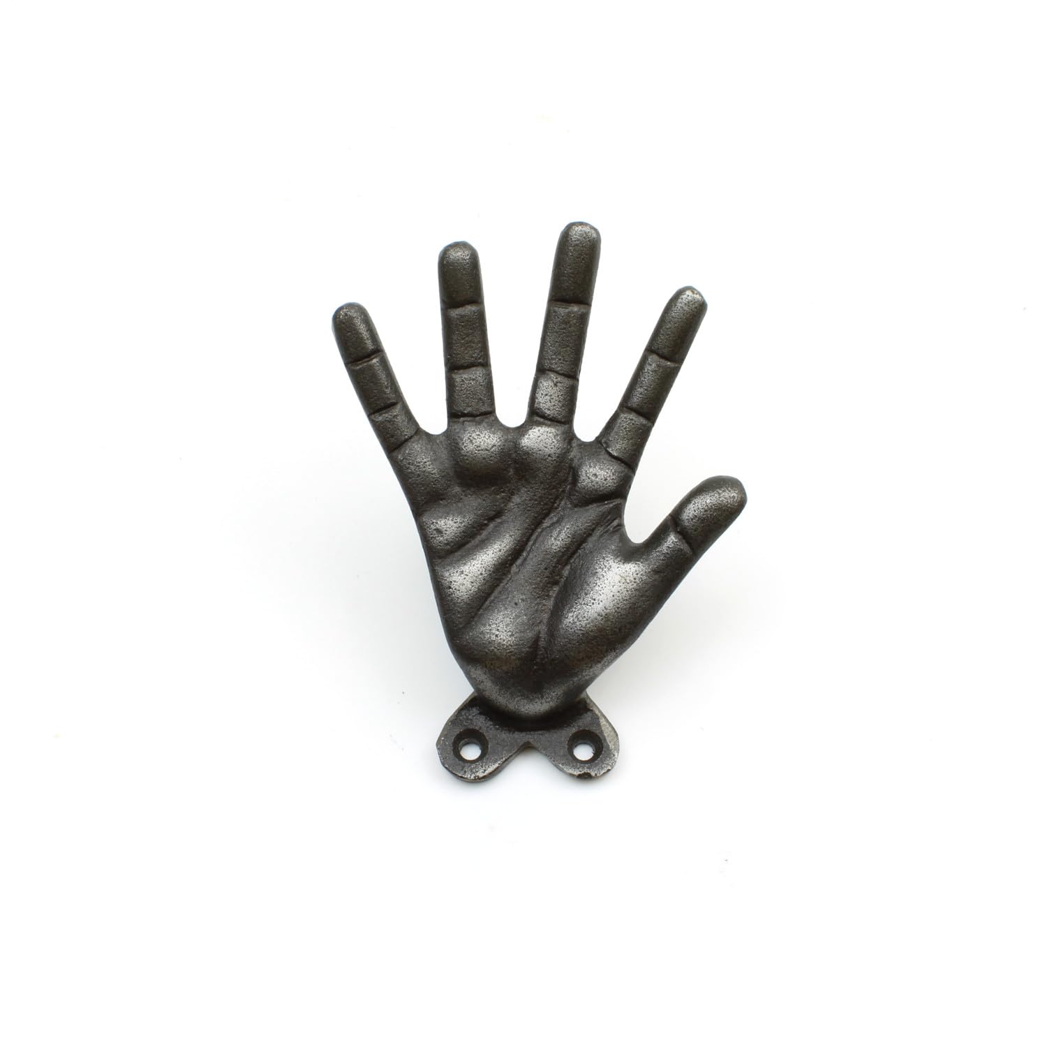 Oakcrafts Antique Cast Iron Hand Coat Hook - Novelty Hand Design Hat And Coat Hook - Approx 100Mm High X 75Mm Wide - Fixing Screws Supplied