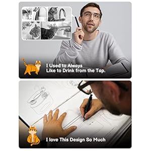 Cat Water Fountain Stainless Steel: 108oz/3,2L Pet Water Fountain – Water Fountain for Cats Inside with Quiet Pump – Dishwasher Safe Cat Fountains – Suitable for a variety of pets – SOOFPET