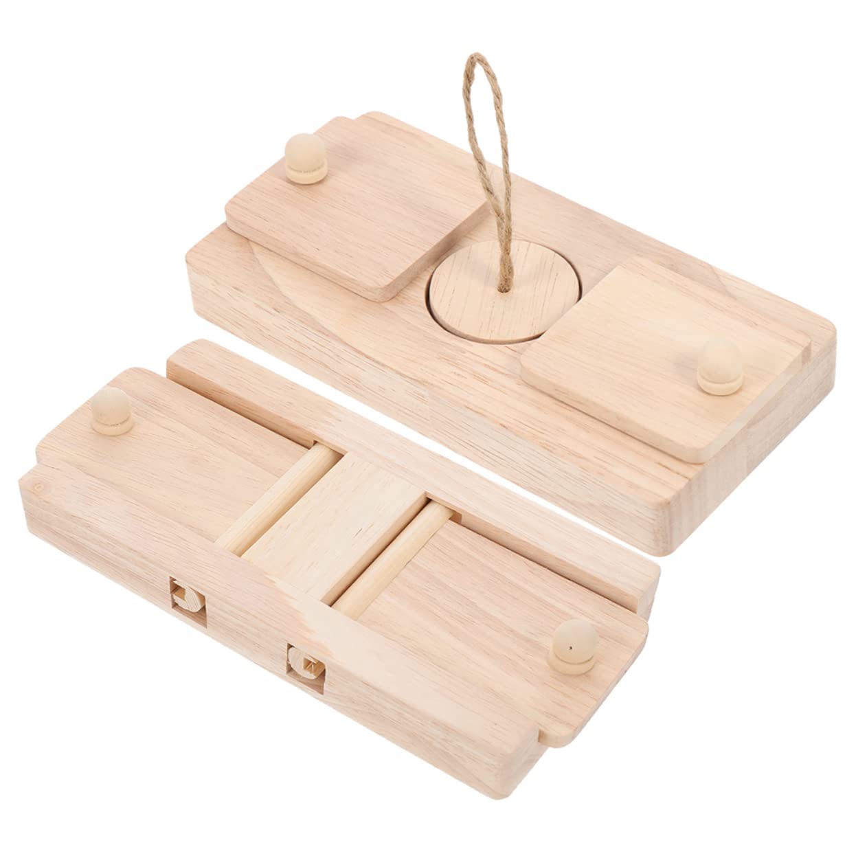 Giocattoli per Criceti in Legno Cibo Nascosto 2 Pezzi | Gabbia e Gioco, Adatti al Criceto, Accessorio da Disposizione, Set Compatto per Piccoli Roditori