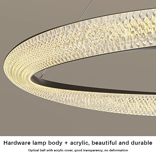 Lustre suspendu noir LED moderne pour table à manger et salon