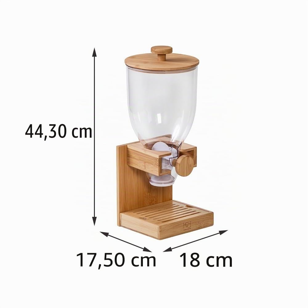 Honey Can Do KCH-09385 Distributeur de céréales en bambou naturel 500 ml