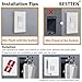 BESTTEN 2 Gang Screwless Wall Plate, 10 Pack, USWP4 Off White Series, Decorative Outlet Cover, H4.69” x W4.73”, Light Switch Cover, Double Gang Receptacle Face Plate