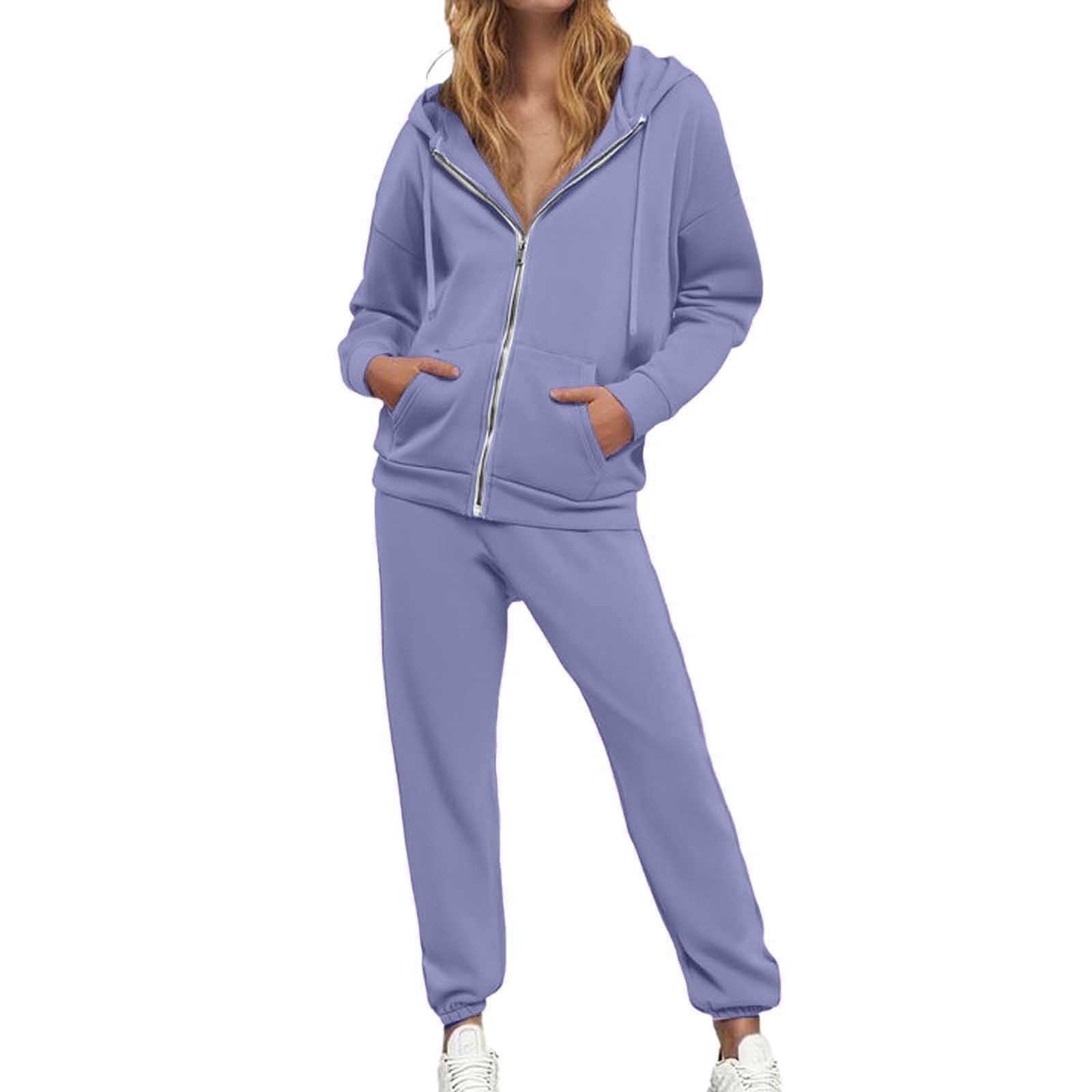 Pantaloni a Vita Alta con Coulisse e Cappuccio Casual da Donna, Due Pezzi