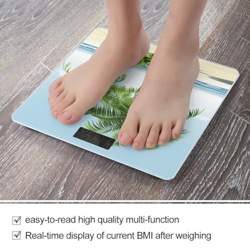 Báscula Digital de Baño con Diseño Tropical y Capacidad 400lb miniatura 5