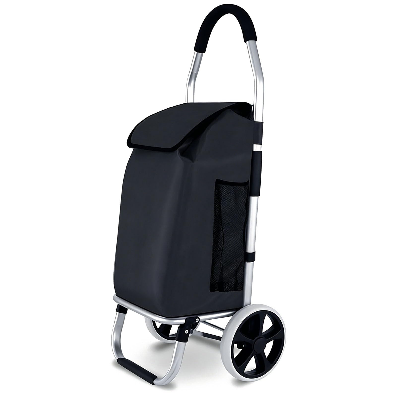 JYHCD 2 Wheels Lightweight Shopping Grocery Trolley Travel Folding Cart