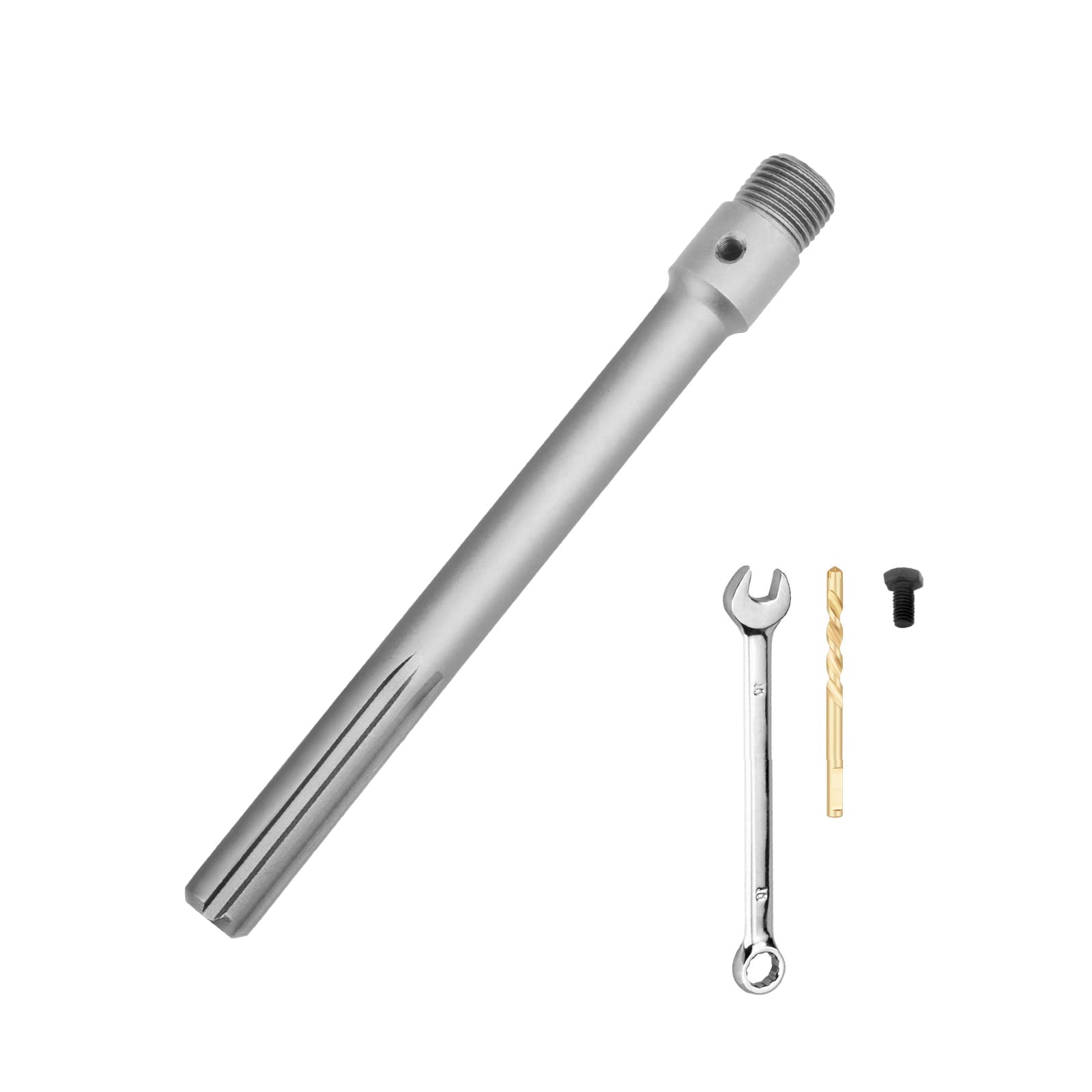 SDS MAX - Extensión de vástago para brocas (410 mm de longitud, con rosca M22, incluye broca centrada)
