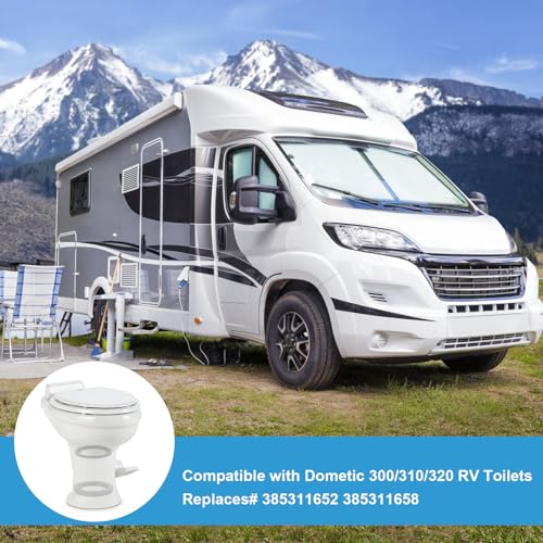 Image of 385311652 385311658 RV Toilet Seal, 385311652 RV Toilet Gasket & 385311658 RV Toilet Flush Seal Compatible with Dometic 300 /310 /320 Toilet, 2 in 1 Seal Kit
