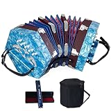 20 Buttons Accordion For Adults, Professional Accordion for Beginners, Adjustable Hand Strap, Musica