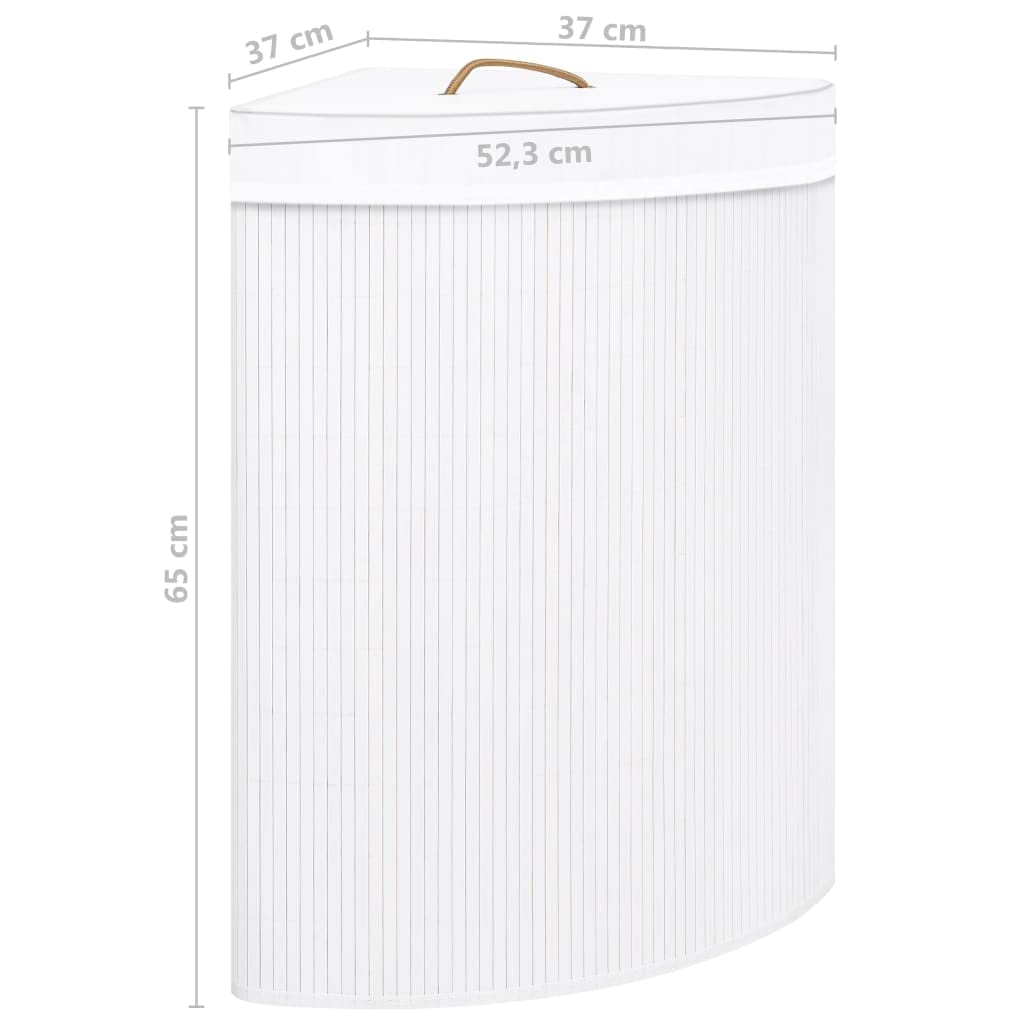 vidaXL Cesto Portabiancheria per Angolo Contenitore Bucato Panni Bagno Cestino Canestro Organizzatore Box Vimini Lavanderia Complementi Casa Grigio