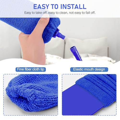 Image of SetSail Dusters for Cleaning 100-inch Extra-Long Gap Duster with Extension Pole Bendable Microfiber Head Washable Ceiling Fan Cleaner Duster Kit for High Ceilings, Blue