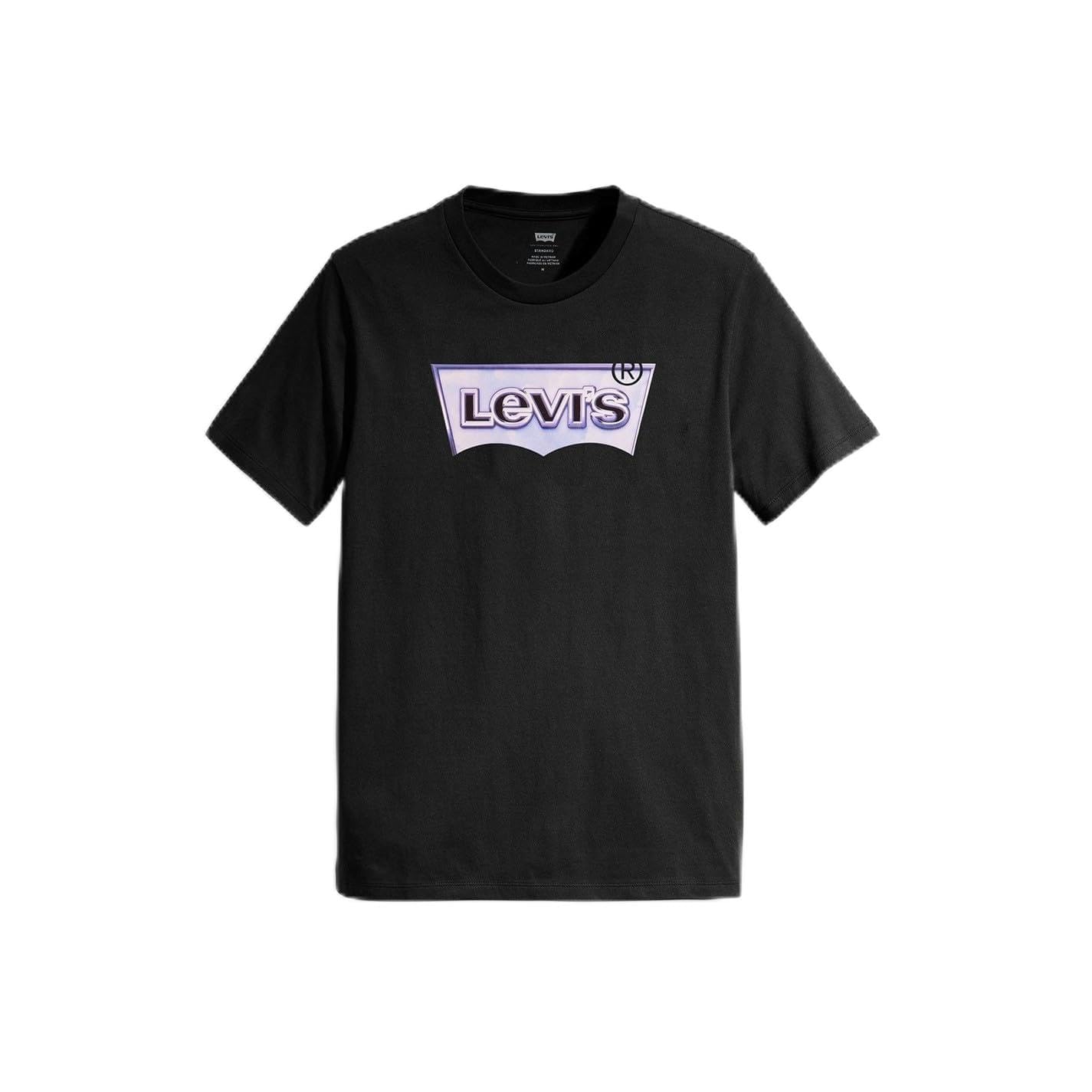Levi's Camiseta de Cuello Redondo Gráfico, Color Negro Graphic Crewneck tee Black Hombre
