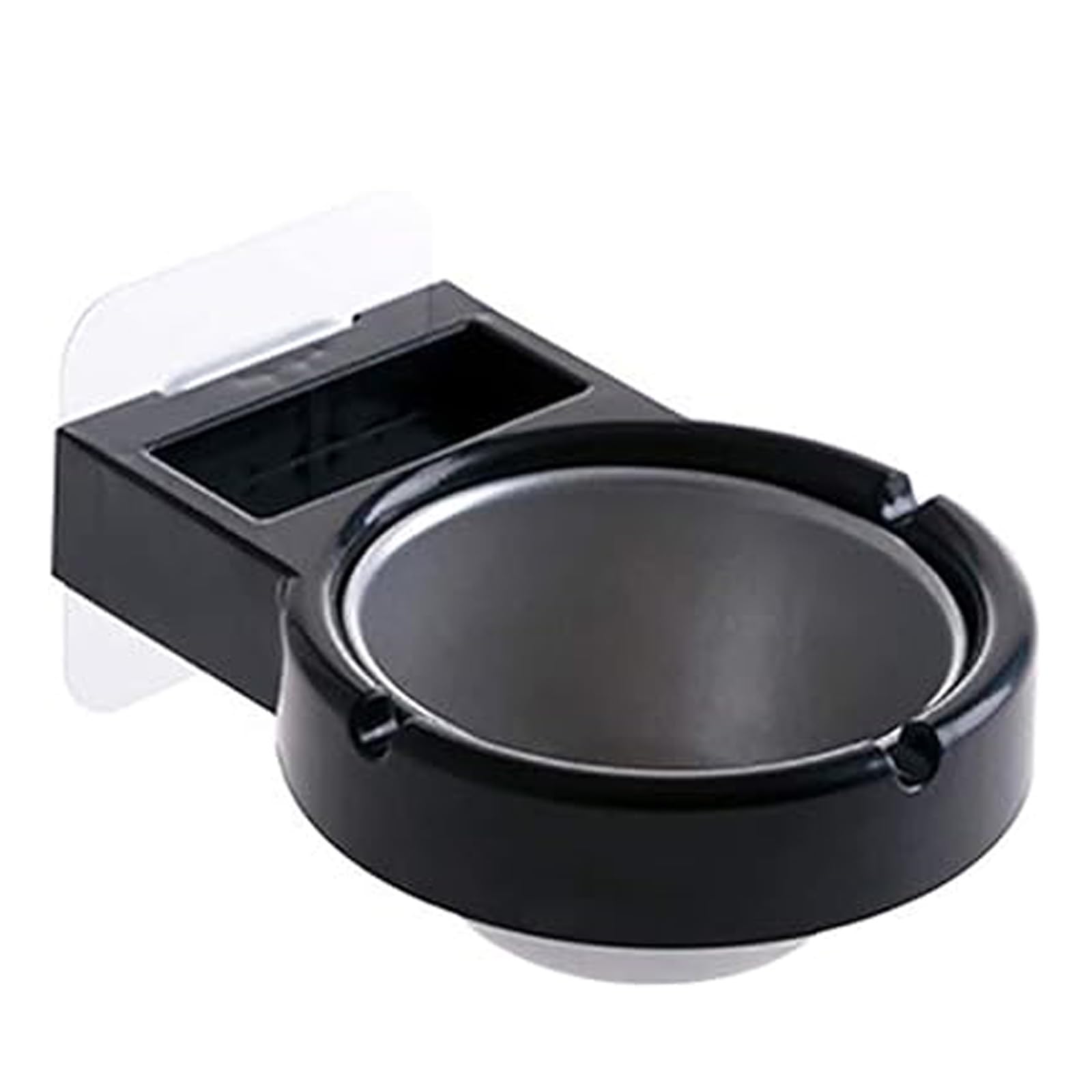 KIPSOME Bathroom Ashtray, Portable Wall Ashtray Organiser Made of ABS + Stainless Steel for Toilets Bathroom Home Office (Black)-image-8