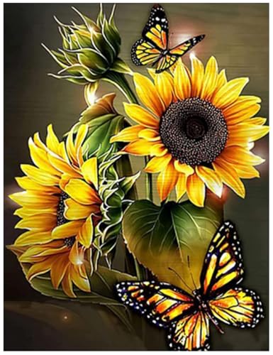 Image of Jasol Diamond Painting Kit, 40x30 Cms, Full Drill, 5D Crystals, Home Wall Decor Gift Set (Flower Yellow M45604)