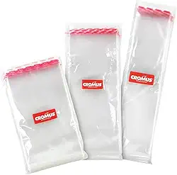 Saco com Adesivo, Transparente, 9x13cm mais 3cm de Aba, Cromus, pacote de 100