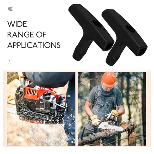 Mango de arranque de retroceso ifundom negro con cuerda resistente para motosierra 4