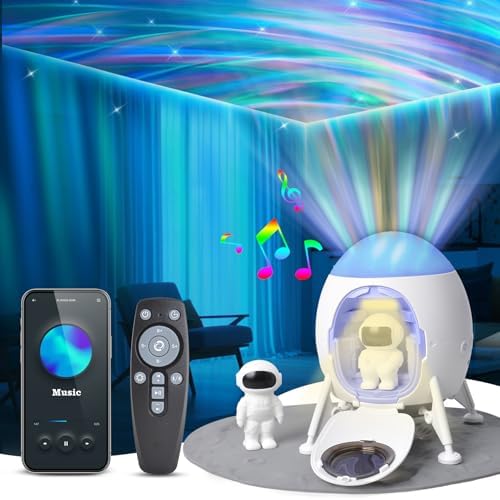 ASTRAEA Astronaut Star Projector Galaxy Night Light Space Projector with Built-in Speaker, Starry Nebula Ceiling LED Lamp with Timer and Remote, Kids Room Decor Aesthetic for Christmas, Birthdays