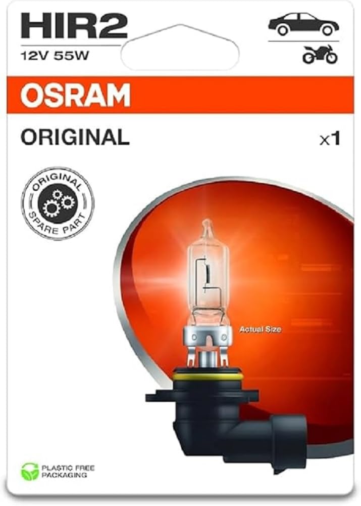 OsramOriginal Line, HIR2, halogen headlight bulb for vehicles, single blister (1 lamp), white