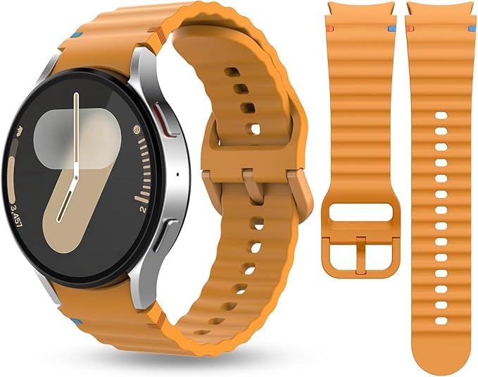 ZAPPER Colourful Stitching Points Silicone ZERO GAP 20mm Strap for Samsung Galaxy Watch 7 40mm 44mm for Galaxy Watch 6 and for Classic for Galaxy Watch 5 for Watch 5 Pro for Watch 4