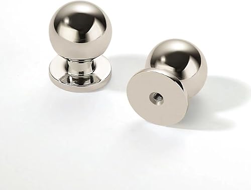 Miniatura 57 de khtumeware Atique - Paquete de 10 pomos de latón para gabinetes de 1-1/4 pulgadas, manijas de gabinete de un solo agujero, pomos de tocador, pomos