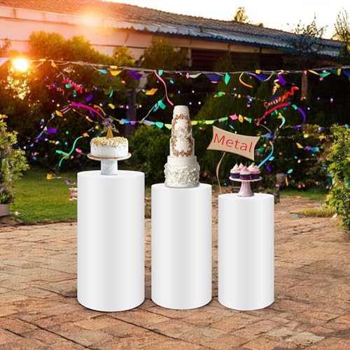 Round Party Decoration Floor White Cake Table Pedestal Stand Cylinder Plinth DIY Wedding Decorations 5PCS/LOT