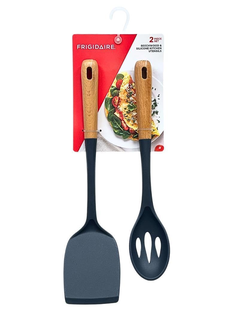 Ustensiles de cuisine bois de hêtre silicone marine spatule cuillère anti-rayure