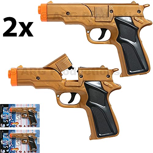 Arcady ARB1632P Set Of 2 - Golden Cap Gun Toy thumb #7