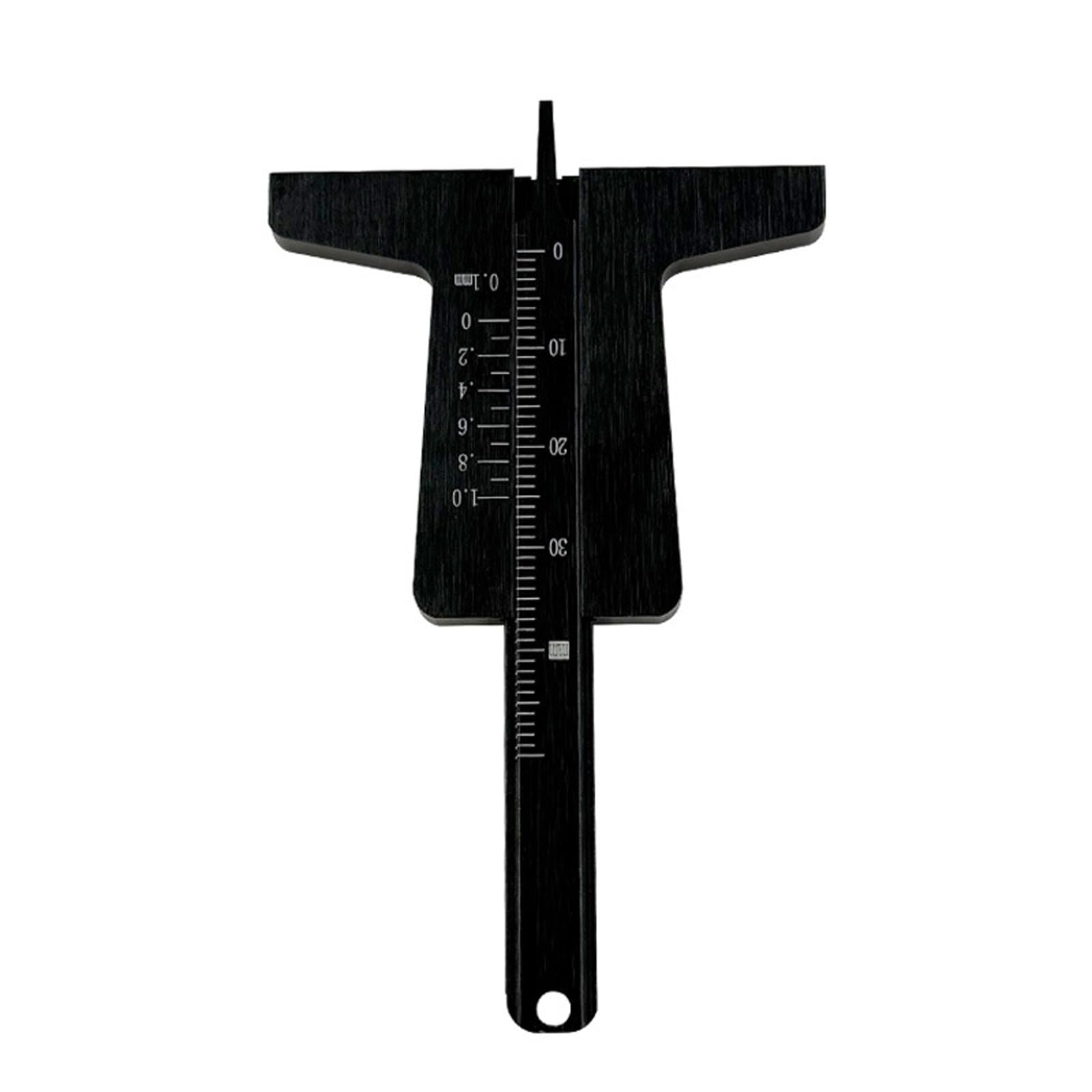 Buxuaaaa Black Aluminum Car Tyre Tire Treads Depth Gauges Meter Ruler Calipers Measuring Tool Tire Treads Depth Gauges