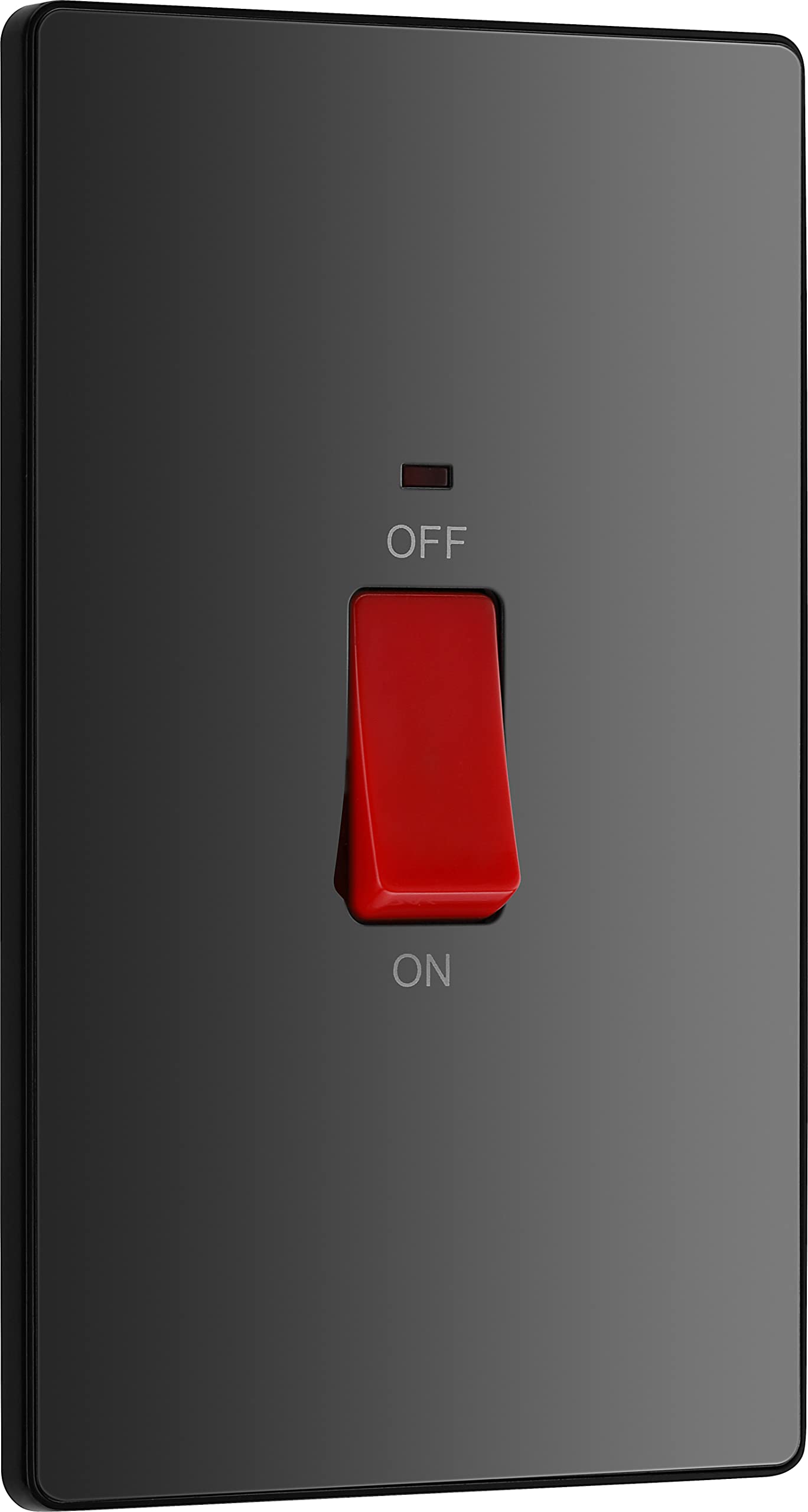 British General Bg Evolve Large 45A Double Pole Cooker Switch & LedBlack Chrome from B&Q