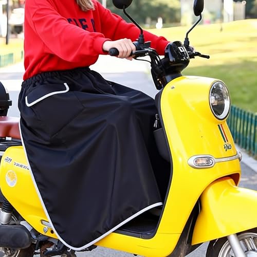 Cubrepiernas universal para motorroller, tela Oxford 600D, funda protectora contra la lluvia y el viento para scooter, Negro