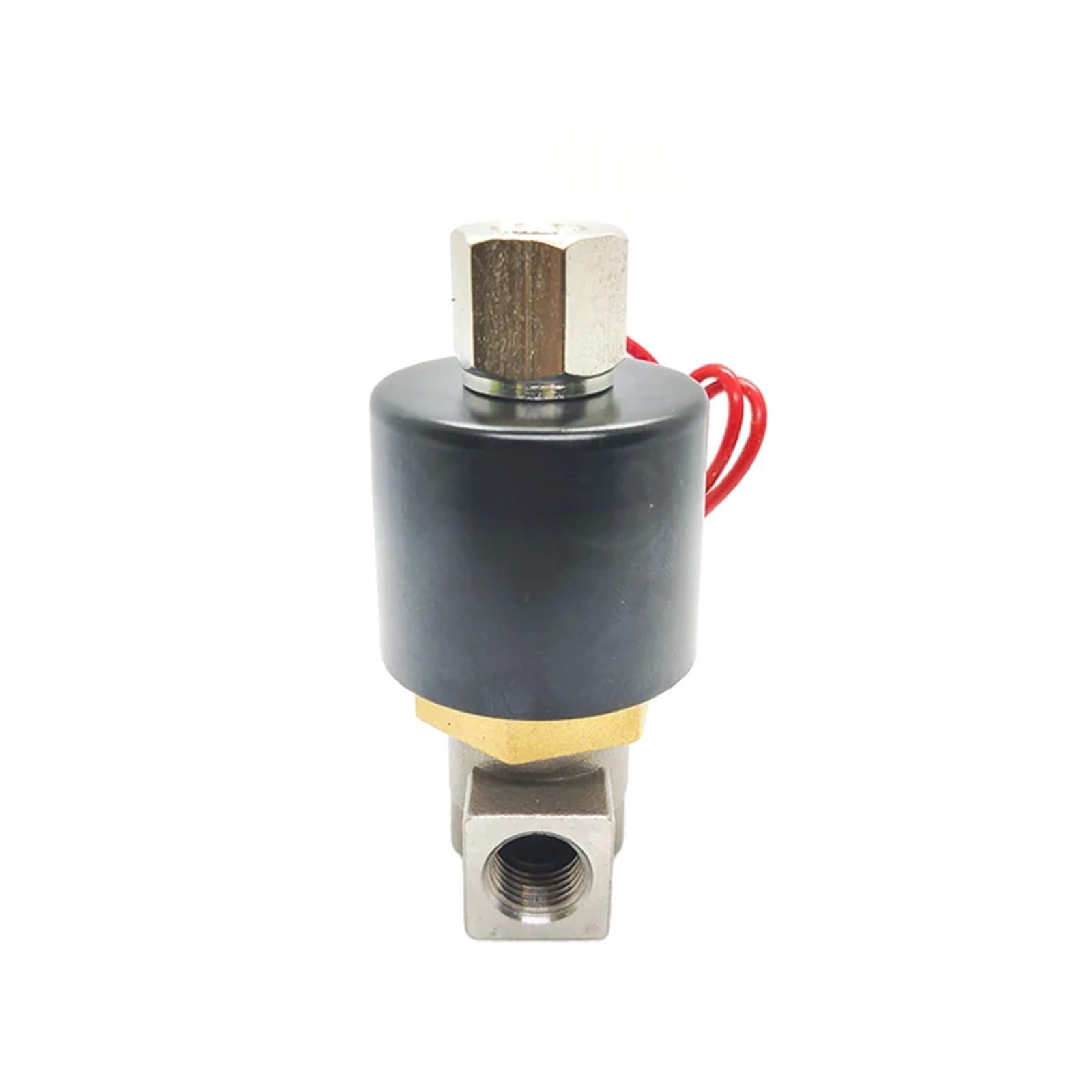 1/4 cala normalnie otwarty stal szlachetna 2-drożny zawór elektromagnetyczny AC220V DC 12V 1 szt. (12 VDC)
