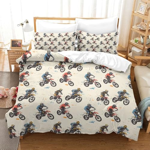 Housse de couette motocross ultra douce et résistante 3 pièces - 3