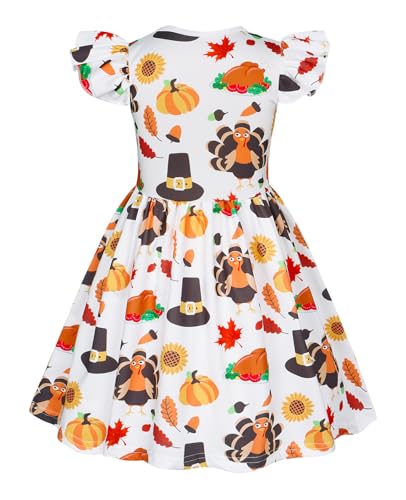 Jurebecia Girls Nightgowns Halloween Christmas Nightgown Dress Kids Holiday Sleepwear Flutter Sleeve Nightdress Pajamas2