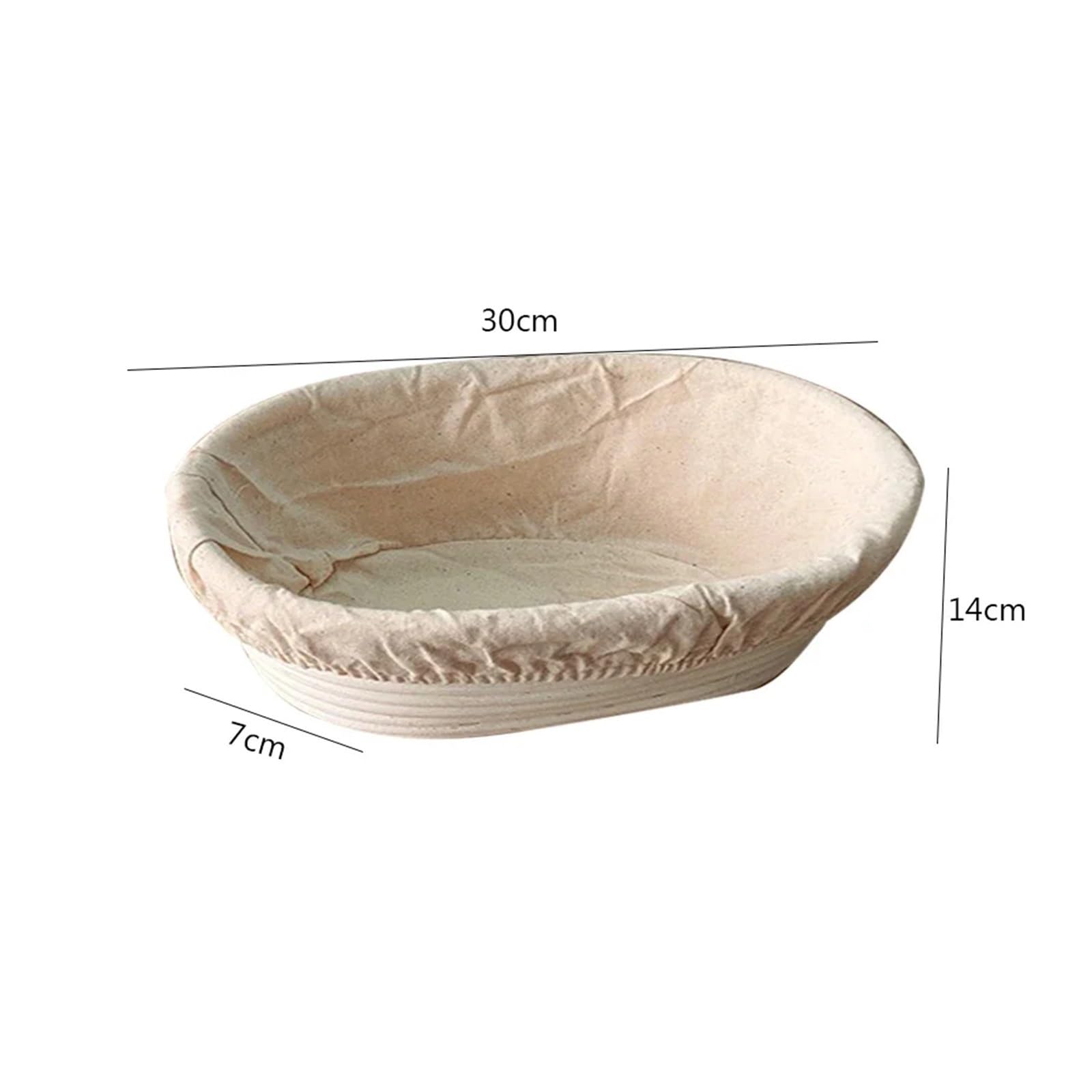 Cestas ovaladas de fermentación pan, cesta Banneton masa madre ratán portátil, cestas tejidas a prueba, herramientas cocina Para Hornear Pan(XL)
