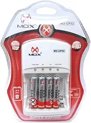 Kit Carregador De Pilha AA/AAA + 4 Pilhas Palito AAA 1000 mah Recarregaveis