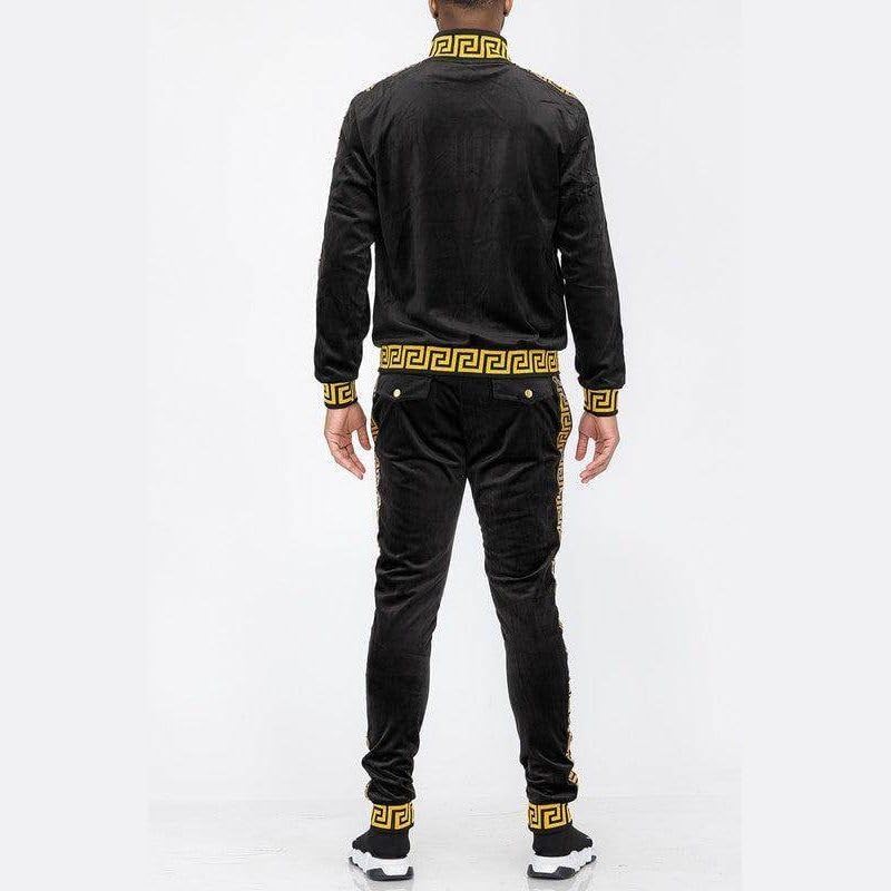 Velour Track Sets Status Print Warm Up Suits