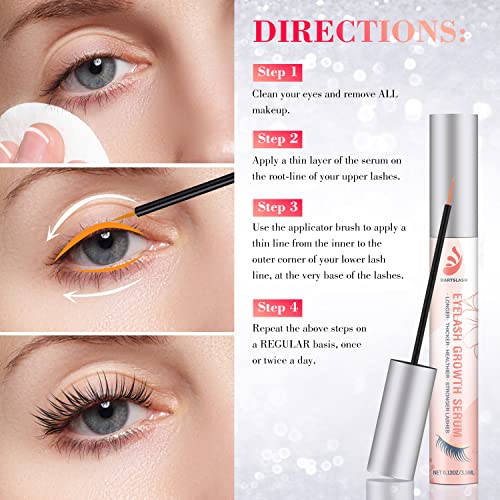 Bartslash Premium Eyelash Growth Serum - Irritation Free - For Longer, Thicker, Healthier, And Stronger Lashes - 0.12Oz/3.5Ml #TOP2