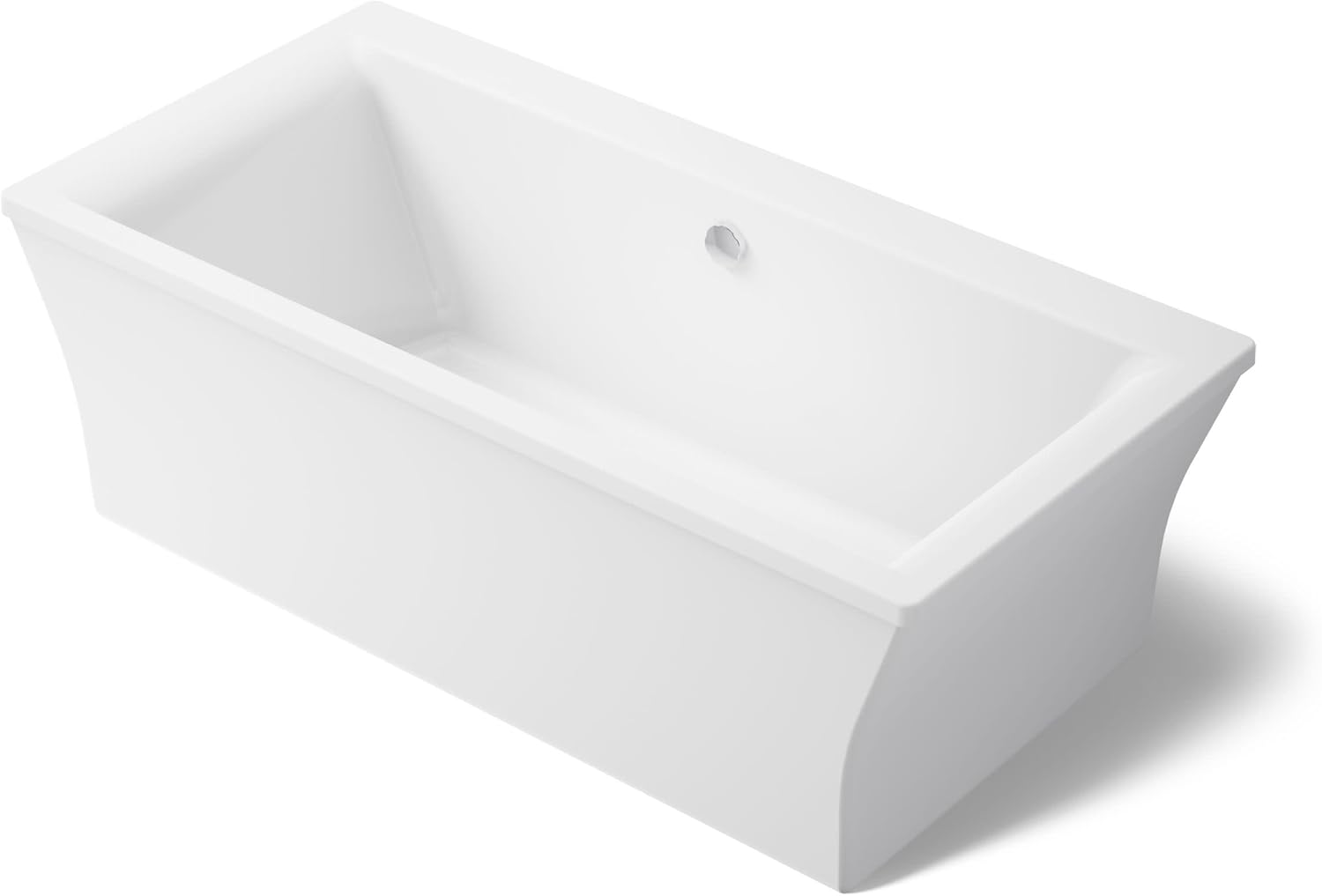 Kohler 6367-0 Stargaze® 72" x 36" freestanding bath with fluted shroud, White