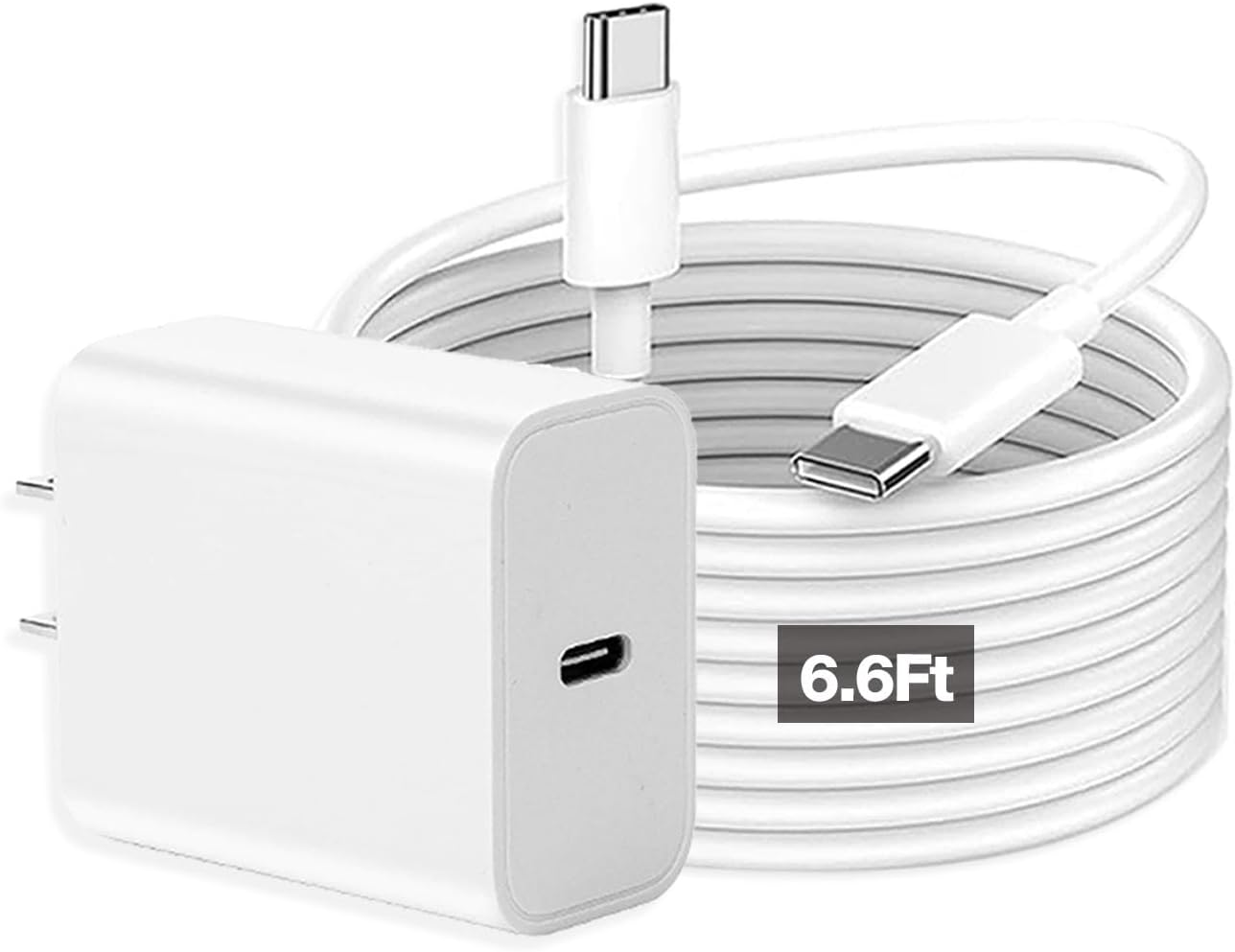 30W USB C Fast Charger for Google Pixel 10 Pro Fold/10Pro/10Pro XL/9 Pro XL/8 Pro/8/8a/7 Pro/7a/6/5/4/3/2 Android Phone Type C Adapter Block with 6.6 Ft Charging Cable Cord