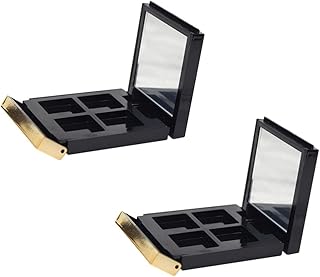 Caja de sombra de ojos con borde dorado, 2 pa...