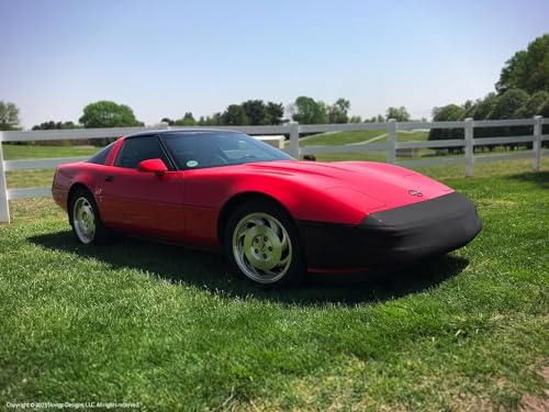 Image of C4 Corvette NoviStretch Front Bumper Mask : Fits All 1984-1996 C4 Corvette Models Including Grand Sport & ZR1 (Front Bumper Mask + Mirror Masks)