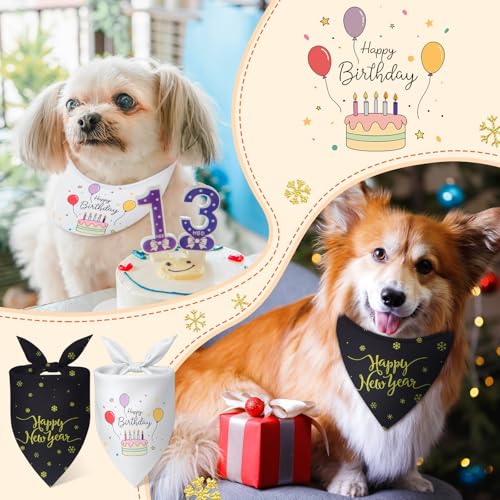 Weewooday 50 Pcs Holiday Dog Bandanas Bulk for Valentine's & St. Patrick's Day, Easter Happy Birthday Summer Soft Bibs Adjustable Triangle Bandana for Small Medium Large (25.6 x 17.7 x 17.7 Inch) - Image 5