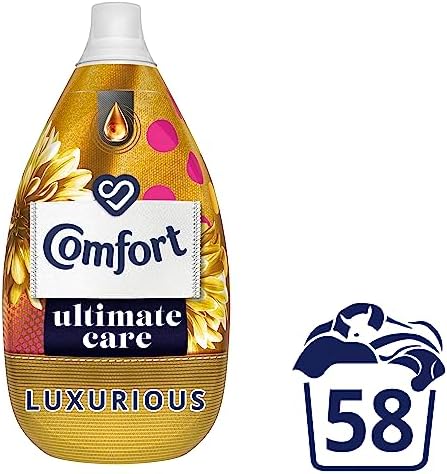 Comfort Ultimate Care Luxurious Ultra-Concentrated Fabric Conditioner bottle made of 100% recycled plastic* for complete clothes protection 58 Wash 870 ml