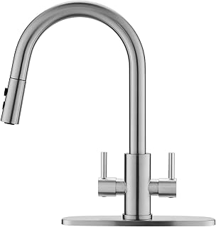 Kitchen Faucet, Kitchen Sink Faucet, 2 Handles Sink Faucet, Faucet, Kitchen Faucet Pull Down, Faucet with Sprayer, Bar Faucet, Stainless Steel, Brushed Nickel, PAKING